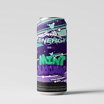 Напиток INDO Sour Energy "Mint Blackcurrant" 0.45л